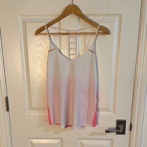 lululemon athletica Pink and White Tank Top